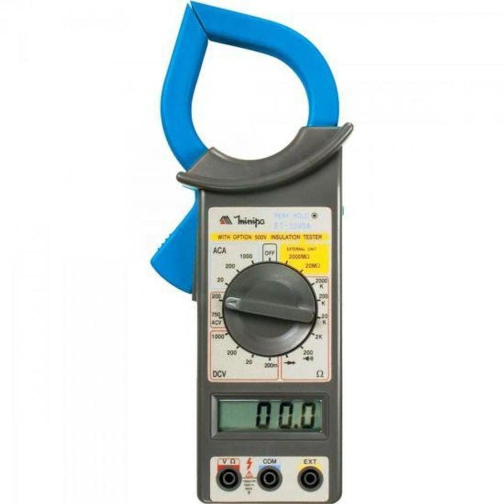 Alicate Amperímetro Digital Et-3200a Azul-cinza Minipa [f002]