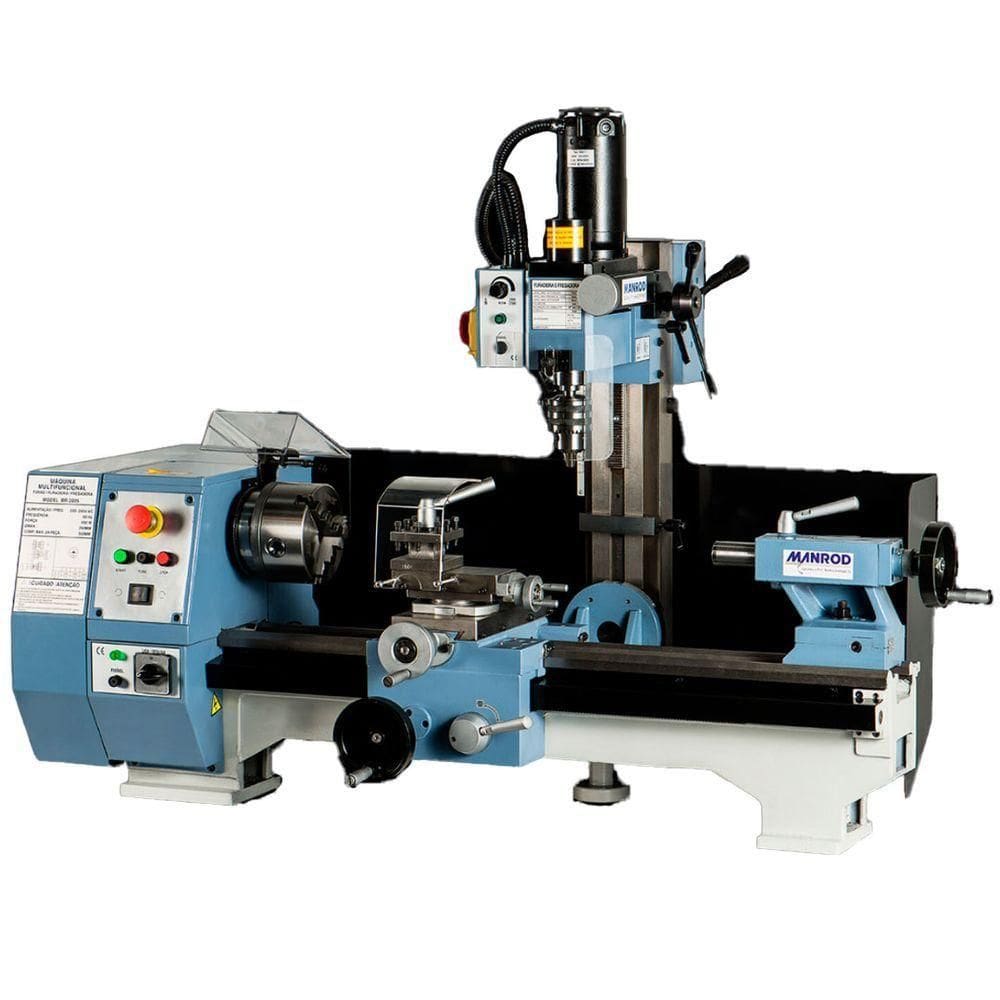 Máquina Multifuncional ( Torno, Furadeira E Fresadora , Capac. ø 250x550mm, ( 220v-mono)