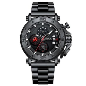 Relógios Masculinos Crrju Pulseira De Aço Inoxidável De Luxo