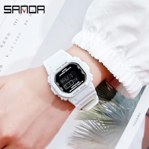 Relógio Digital Sanda Led à Prova D`água Esportivo Feminino