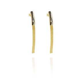 Brinco Fio Grosso Trabalhado Folheado A Ouro 18k