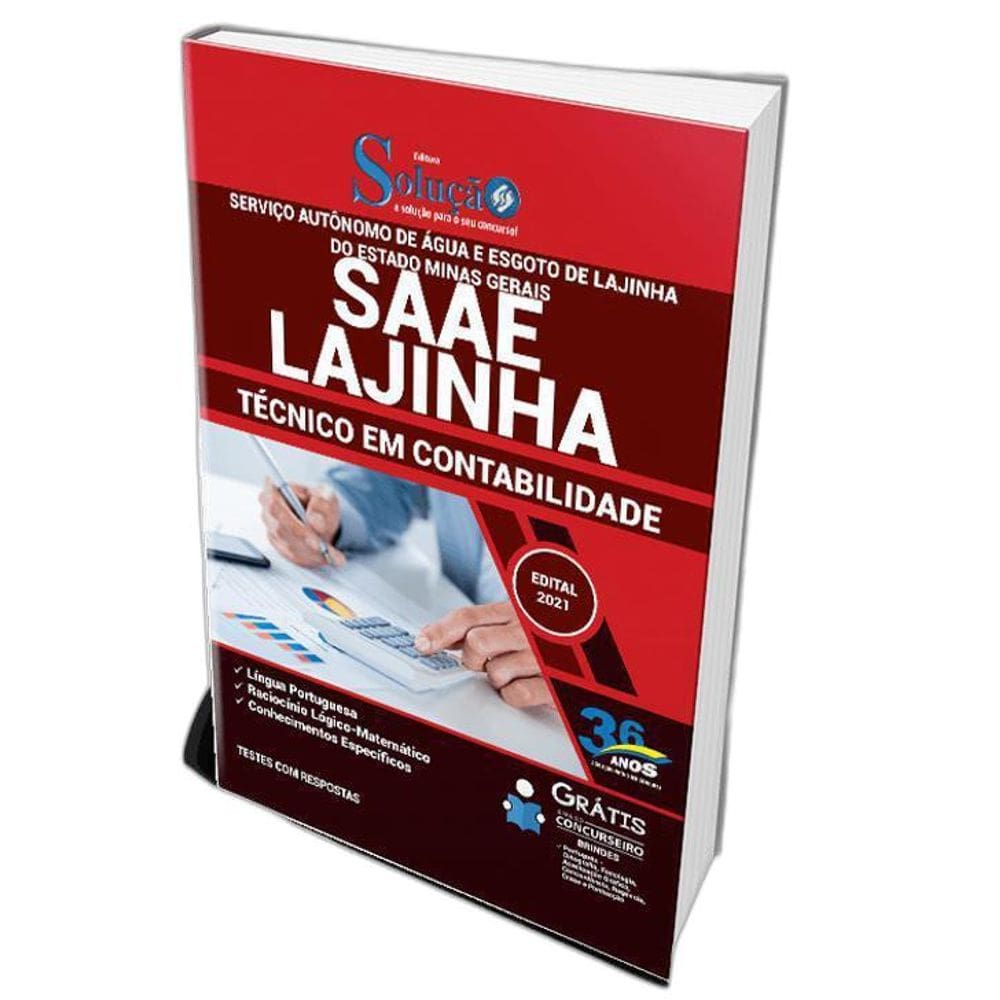 Apostila Concurso Saae Lajinha Mg - Técnico Em Contabilidade