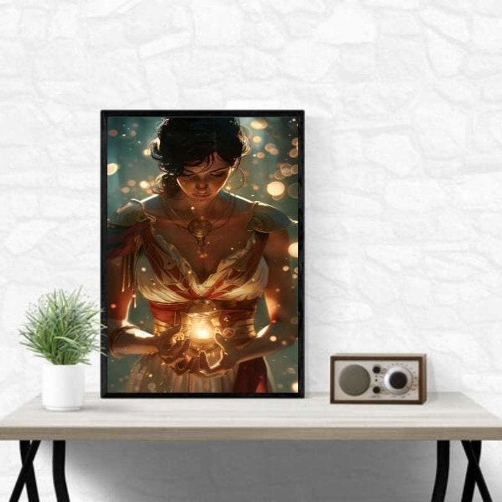 Quadro Atena Deusa Da Guerra E Da Sabedoria 45X34Cm