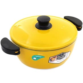 Panela 24cm Amarelo Resistente Gulê Em Alumínio 2,5 Litros