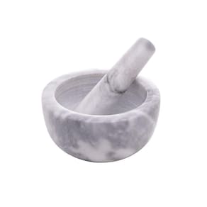 Pilão E Socador 12 Cm Em Mármore Marin Lyor