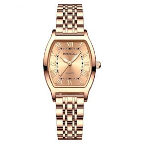 Relógio Crrju Negócios Casual Feminino De Quartzo Dourado