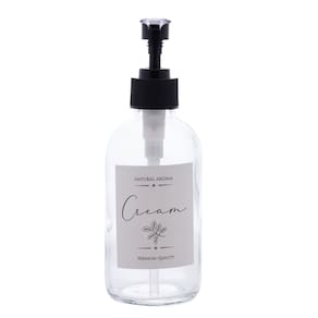 Porta Creme de Vidro com Pump em Plástico 250ml - Lyor