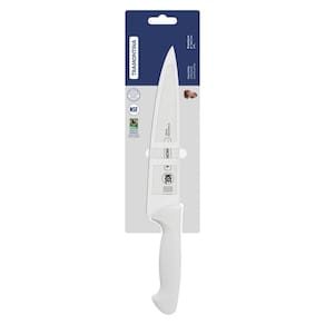 Faca Utility Tramontina Premium Com Lamina Em Aço Inox E Cabo De Polipropileno Branco 8"
