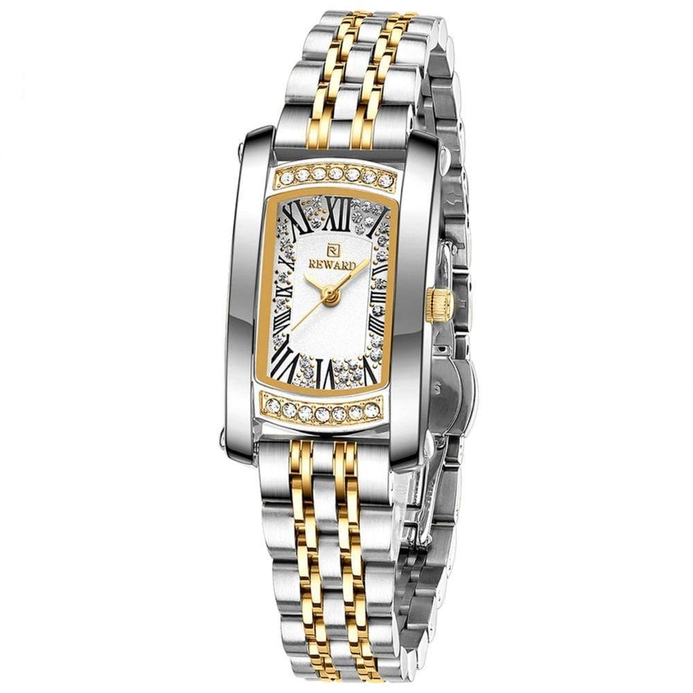 Relógio De Pulso Feminino Quartzo Aço Inoxidável Prata