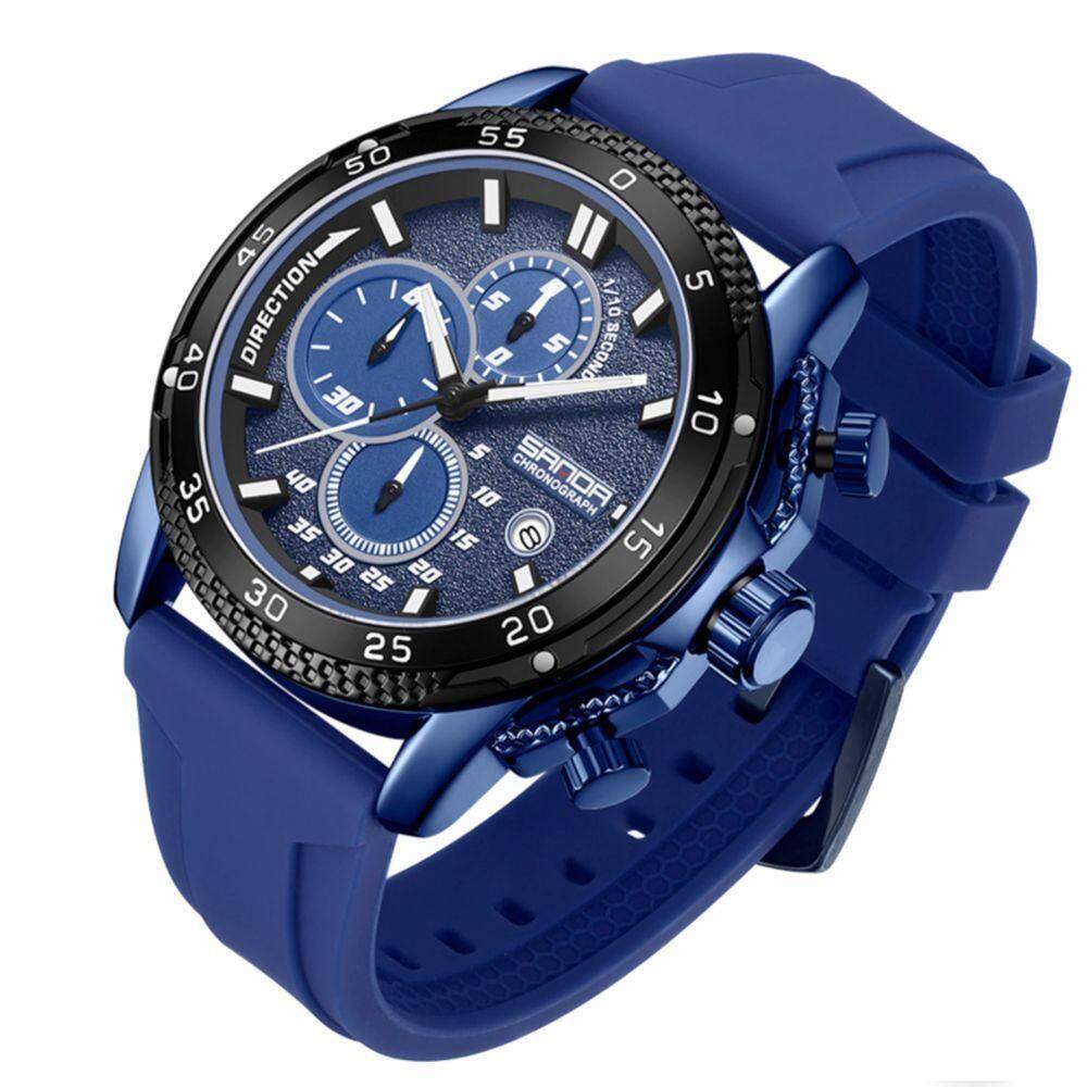 Relógio Masculino De Silicone Quartzo Esportivo 3atm Azul
