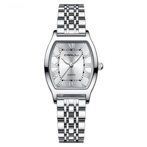 Relógio Crrju Negócios Casual Feminino De Quartzo Prata
