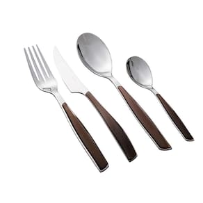 Jogo Talheres 24 Peças Inox Jantar Tabaco Glamour Bugatti