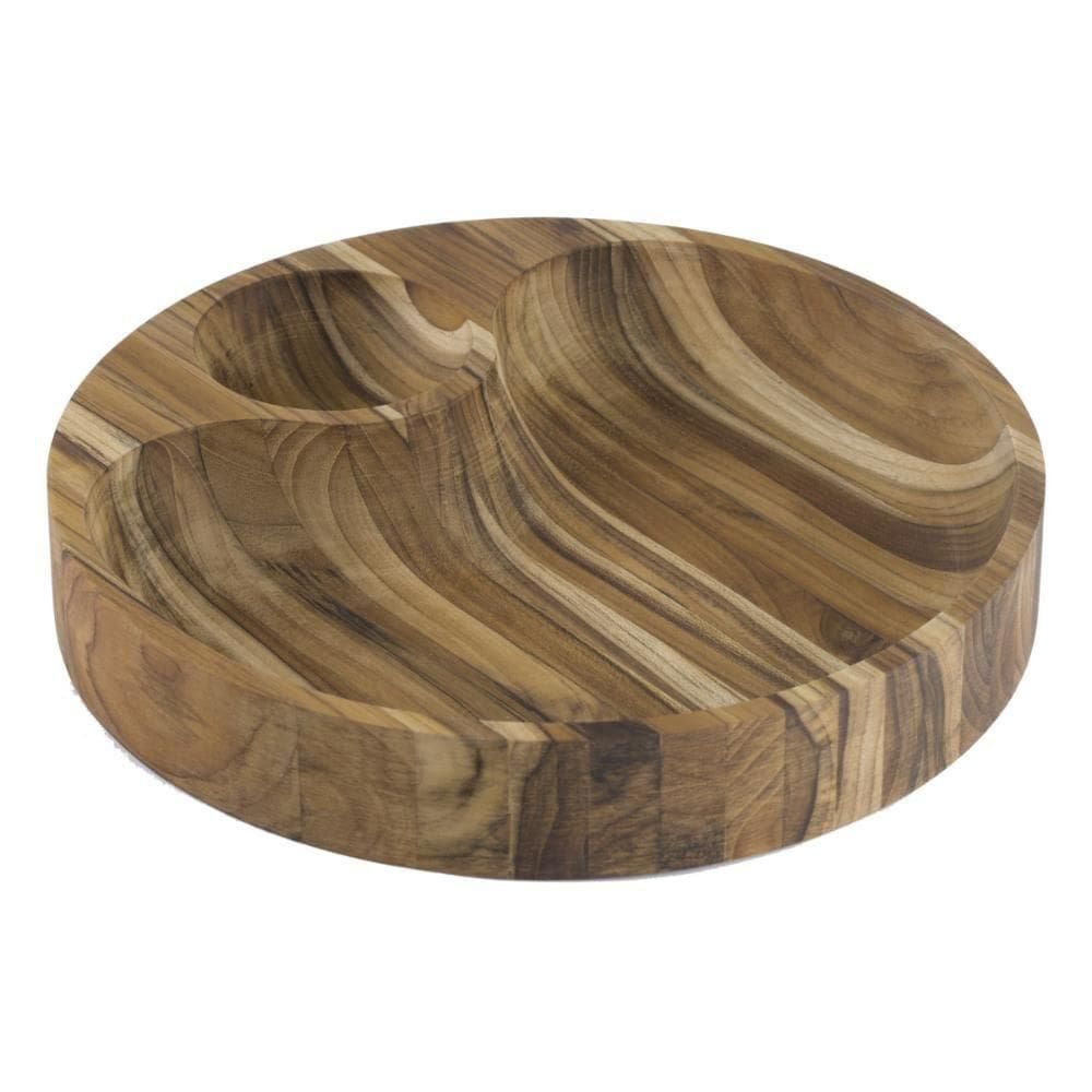 Petisqueira Churrasco Fundo Lateral Madeira Teca Fsc Com Acabamento Em óleo Mineral 31,5x31,5 Cm