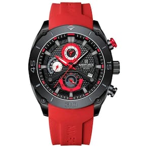 Relógio De Pulso Quartzo Masculino Esportivo Luminoso Impermeável Vermelho