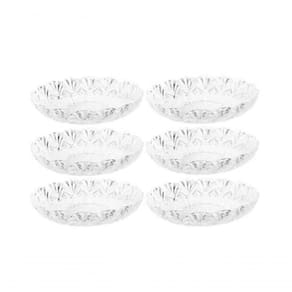 Jogo De Petisqueira Em Vidro 6 Peças Vidro Cristal 12,5cm