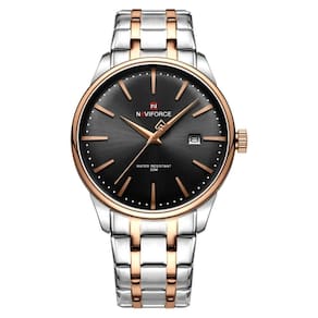 Relógio De Quartzo Masculino Pulseira De Aço Inoxidável Resistente à água Preto