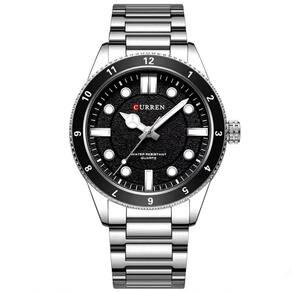 Relógio De Quartzo Masculino Pulseira De Aço Inoxidável Design Classico Impermeavel Prata