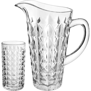 Jogo 7 Peças Jarra/copos Para Refresco Home&co Eco Crystal 1,2l/300ml Transparente