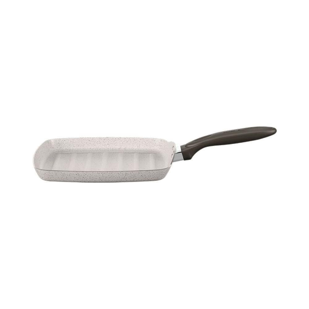 Grill 24 Cm Revestimento Cerâmico Antiaderente Mineral Resist Cor Vanilla Ceramic Life