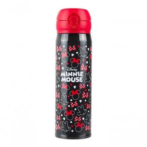 Garrafa Térmica Preta Minnie Mouse 400ml Disney