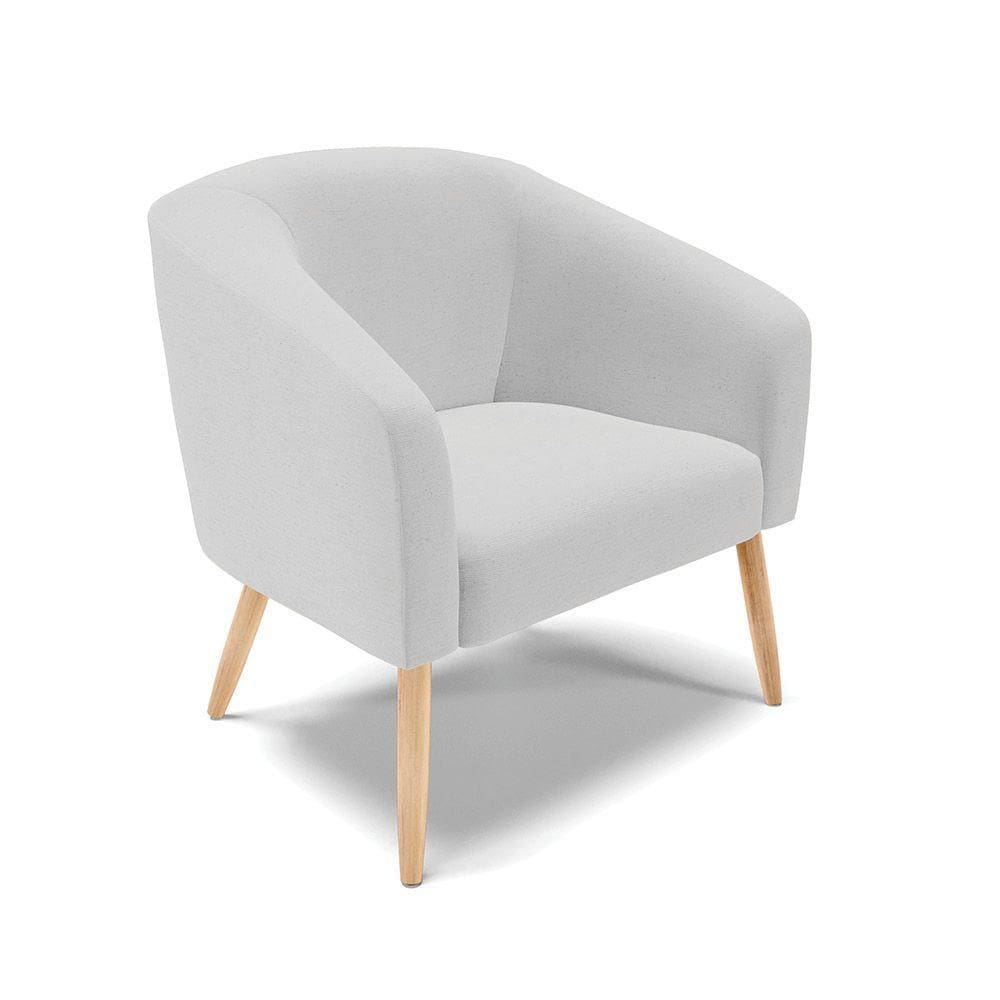 Cadeira Sala De Jantar Pé Palito Natural Stella Linho D03 - D`rossi Cor Cinza