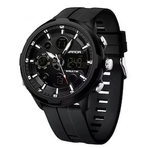 Relógio Digital Masculino Estilo Esportivo Duplo Display á Prova D`água Preto