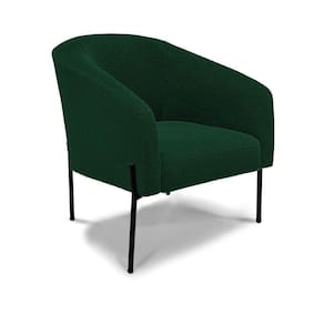 Cadeira Sala De Jantar Pé De Ferro Preto Stella Bouclê D03 - D`rossi Cor Verde