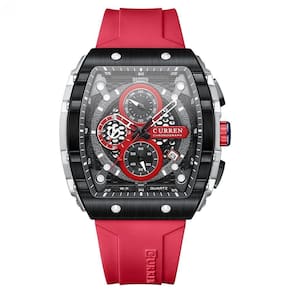 Relógio De Pulso Quartzo Masculino, Impermeável, Luminoso 8442 - Vermelho
