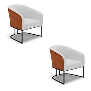 Cadeira Sala De Jantar Industrial Preto Kit 2 Stella Noz/linho D03 - D`rossi Cor Cinza