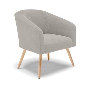 Cadeira Sala De Jantar Pé Palito Natural Stella Bouclê D03 - D`rossi Cor Cinza