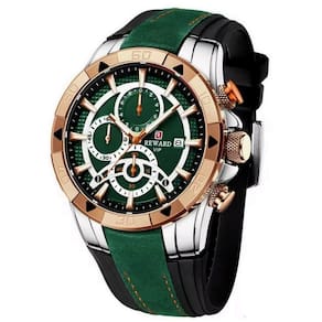 Relógio De Pulso De Quartzo Pulseira De Silicone Luminoso Impermeavel Verde