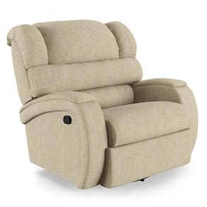 Poltrona Do Papai Reclinável Napoli Glider Giratória Linho Bege Fh1