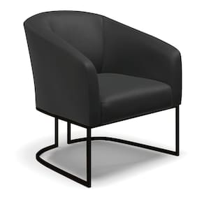 Cadeira Sala De Jantar Base Industrial Preto Stella Sintético D03 - D`rossi Cor Preto