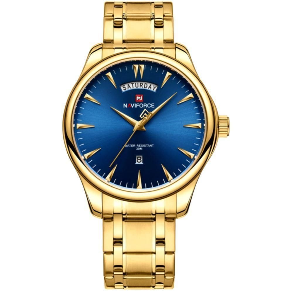 Relógio Masculino De Luxo Em Aço Inoxidável Quartzo Azul