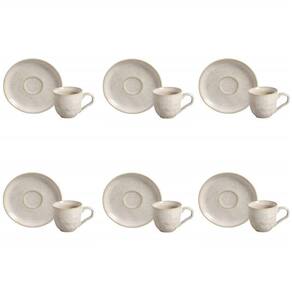 Conjunto De Xícara De Cafezinho Com Pires 06 Peças Bio Latte Porto Brasil