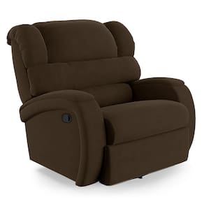 Poltrona Do Papai Reclinável Napoli Glider Giratória Veludo Fh1 Marrom