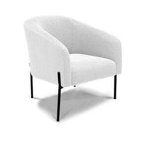 Cadeira Sala De Jantar Pé De Ferro Preto Stella Bouclê D03 - D`rossi Cor Off White