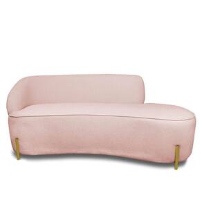 Sofá 3 Lugares Orgânico 180cm Pé Ferro Dou Morgan Bouclê L01 - D`rossi Cor Rose