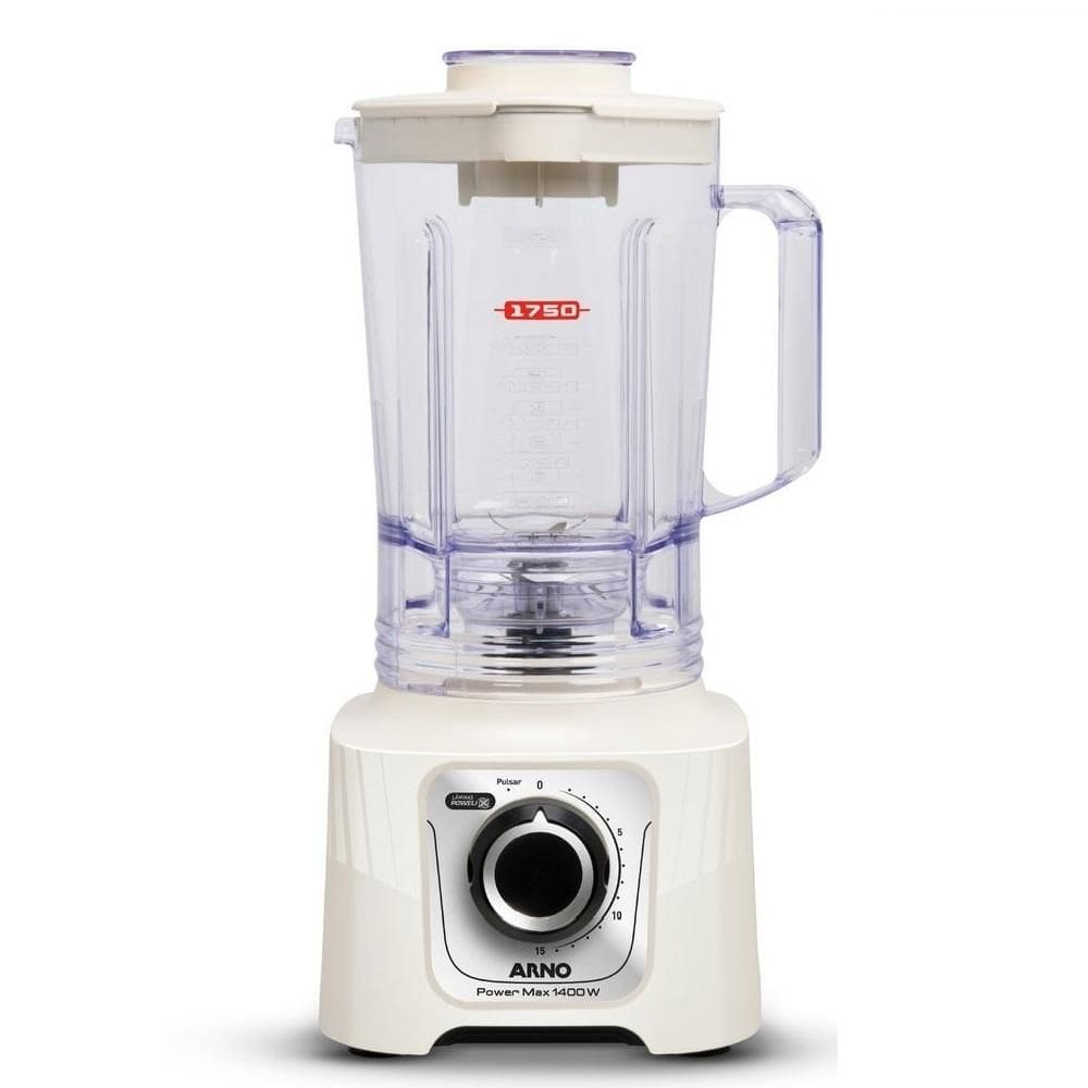 Liquidificador Arno 3,1 Litros Powermax Com 6 Lâminas 1400W Marfim LN64 - 220V