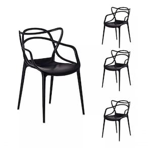 Kit Com 4 Cadeiras Allegra Universalmix 100% Polipropileno