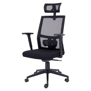Cadeira De Escritório Presidente Mesh Waw Design Base Giratória Braço E Altura Ajustável