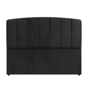 Painel Cabeceira Atenas Estofada Modulada Cama Casal 1,40m Preto Preto