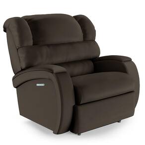 Poltrona Do Papai Reclinável Napoli Elétrica Botão Led Massagem Pu Marrom Fh1