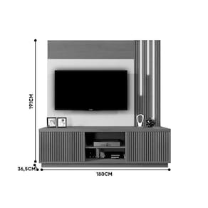 Home Logan Com Led Cascata 2 Portas Mavaular Naturalle-off