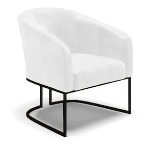 Cadeira Sala De Jantar Base Industrial Preto Stella Sintético Pu D03 - D`rossi Cor Branco