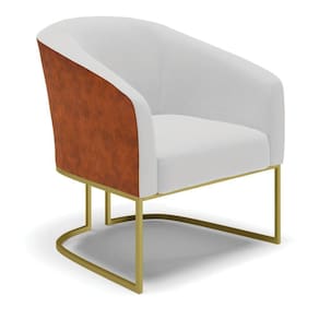 Cadeira Sala De Jantar Base Industrial Dourada Stella Noz/linho D03 - D`rossi Cor Cinza