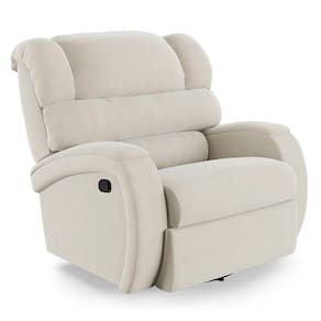 Poltrona Do Papai Reclinável Napoli Glider Giratória Usb Veludo Fh1 Bege
