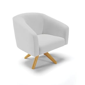 Cadeira Sala De Jantar Giratória Ma30 Stella Linho D03 - D`rossi Cor Cinza