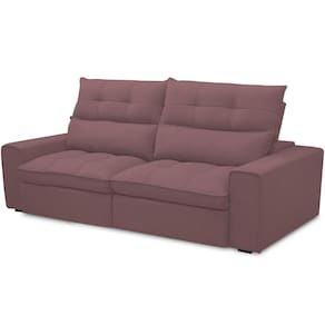 Sofá Retrátil Reclinável Para Sala De Estar Living 230cm Dimas F04 Veludo Lilás