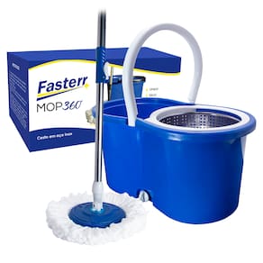 Balde Mop 360 Com Esfregão Giratório Inox Fasterr - FST012